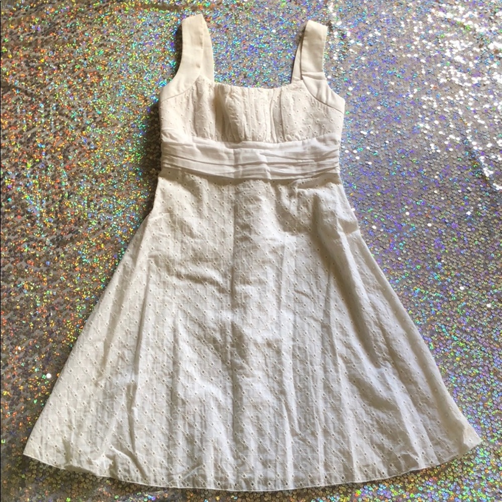 B. Smart • Pretty Big Bow Eyelet Cotton Summer Dress
